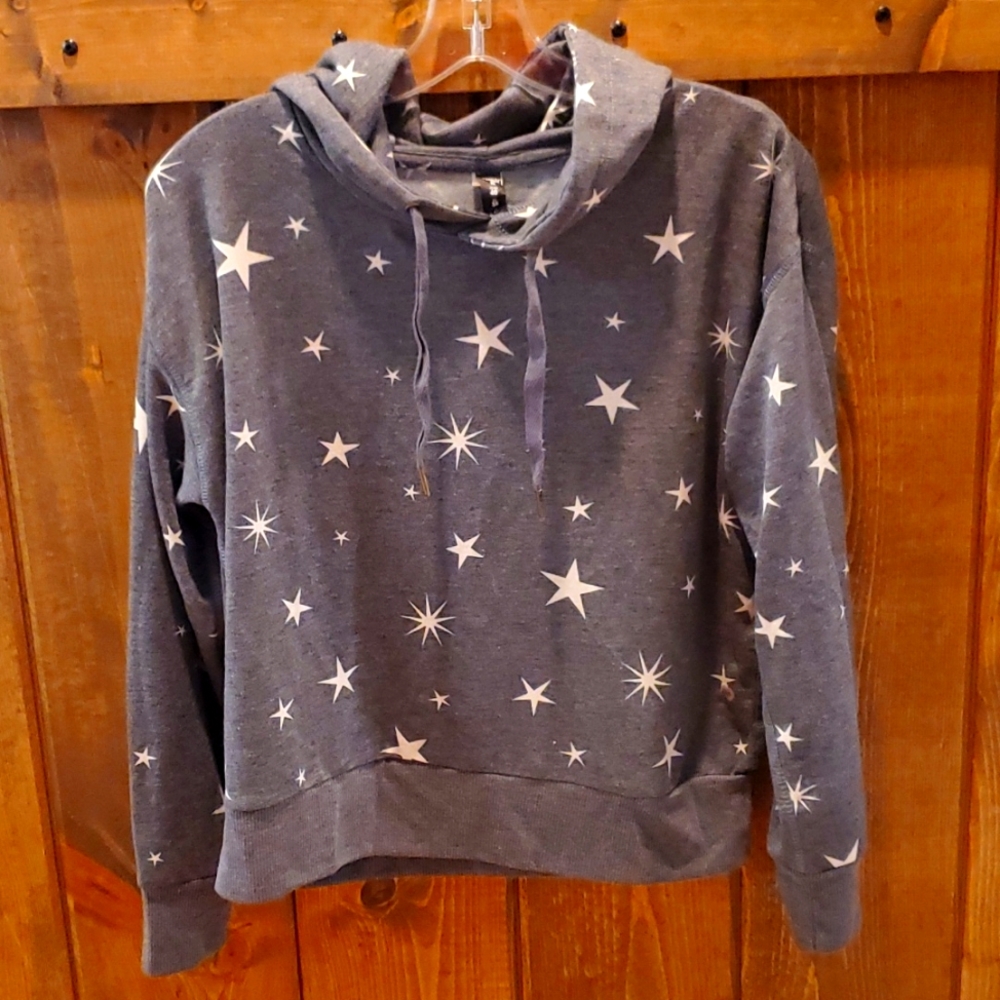 Wildfox star hoodie blue